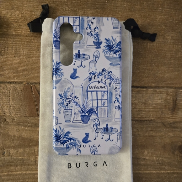 BURGA Purple Floral Protective Phone Case with Gold Accent - Picture 4 of 4